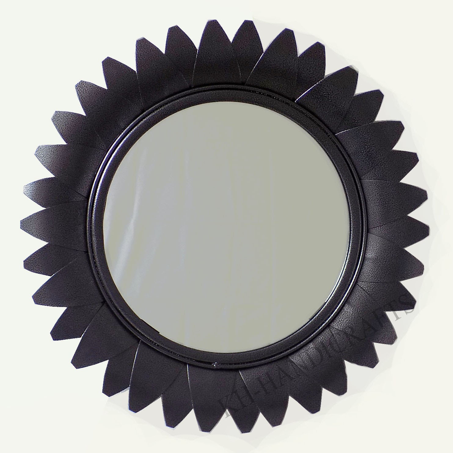 Sun Flower Shape mirror black